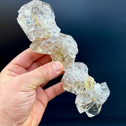 Cuarzo diamante Herkimer macla