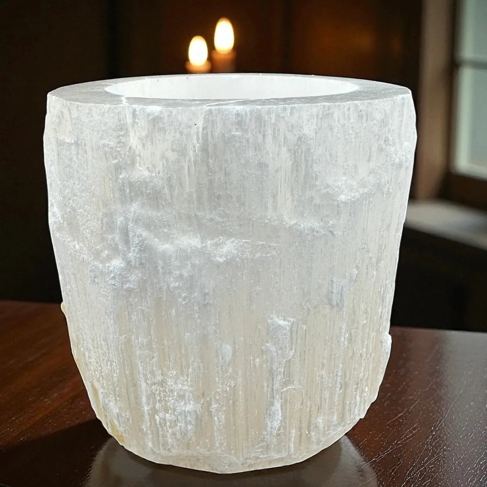 Selenita portavelas - MUNAY MINERALES MALLORCA