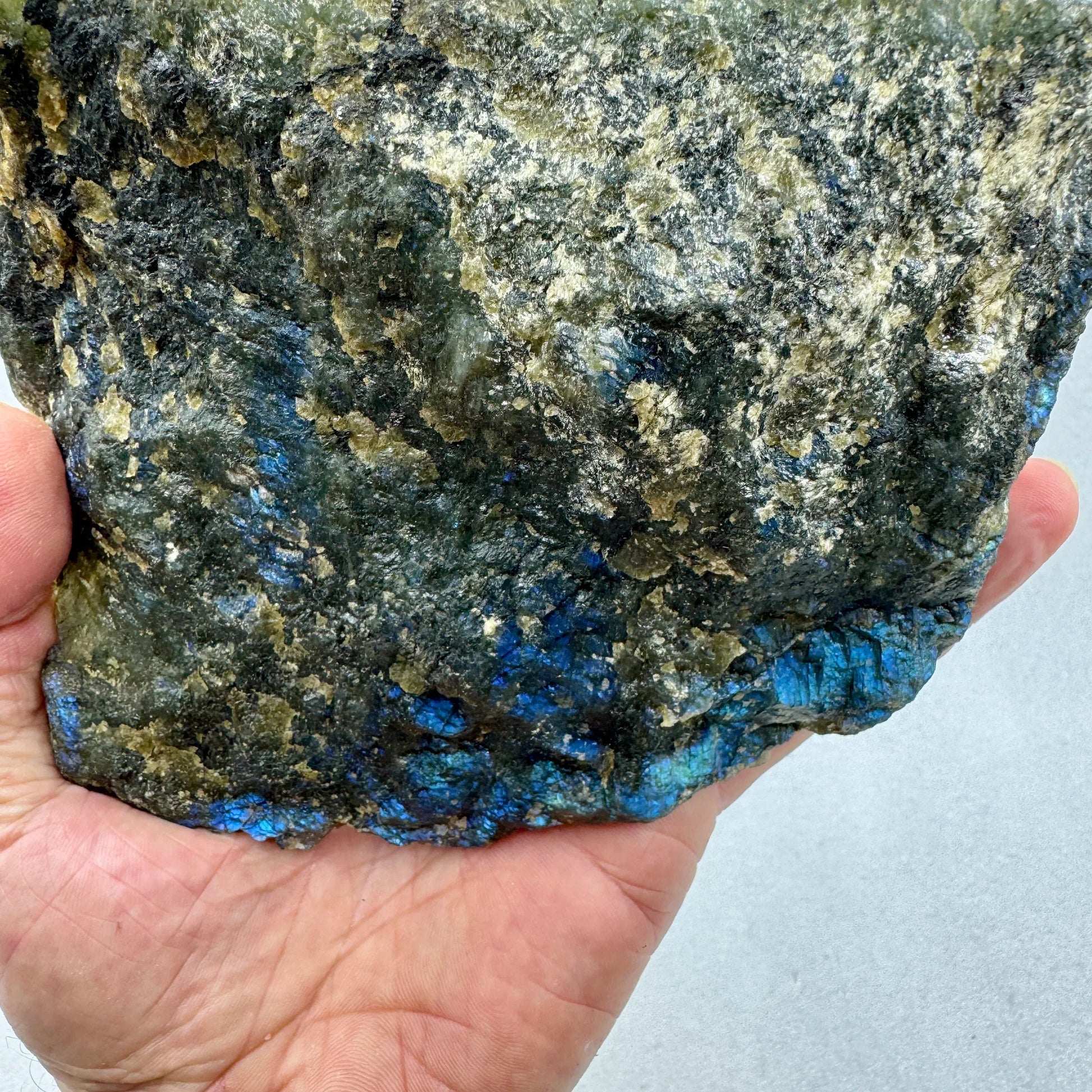 Labradorita semi pulida 1,3 kg. - Munay Minerales Palma de Mallorca Spain 