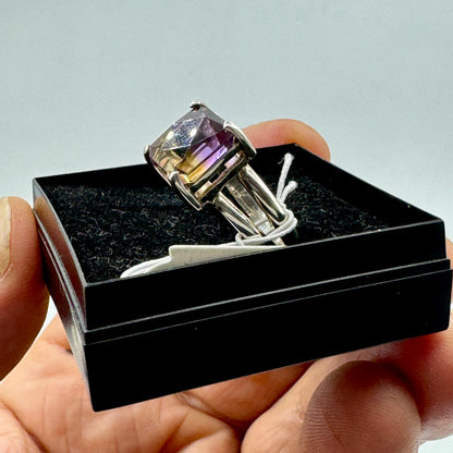 Ametrine ring in sterling silver
