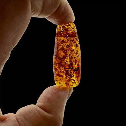 Colgantes de ambar báltico en cordón de piel - MUNAY MINERALES MALLORCA