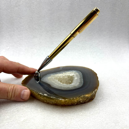 Ágata rodaja porta bolígrafo PRECIO REMATE! - Munay Minerales Palma de Mallorca Spain 