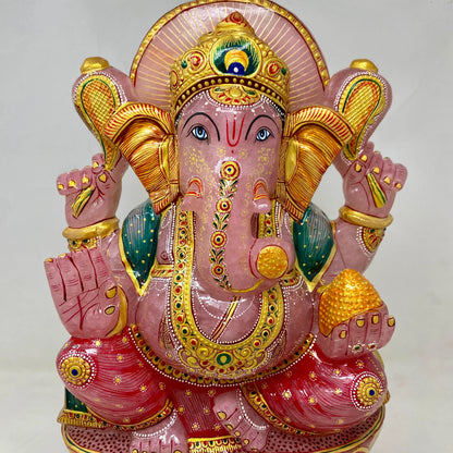 Dios Ganesha Ganesh Ganapati 13,9 kg. cuarzo rosa