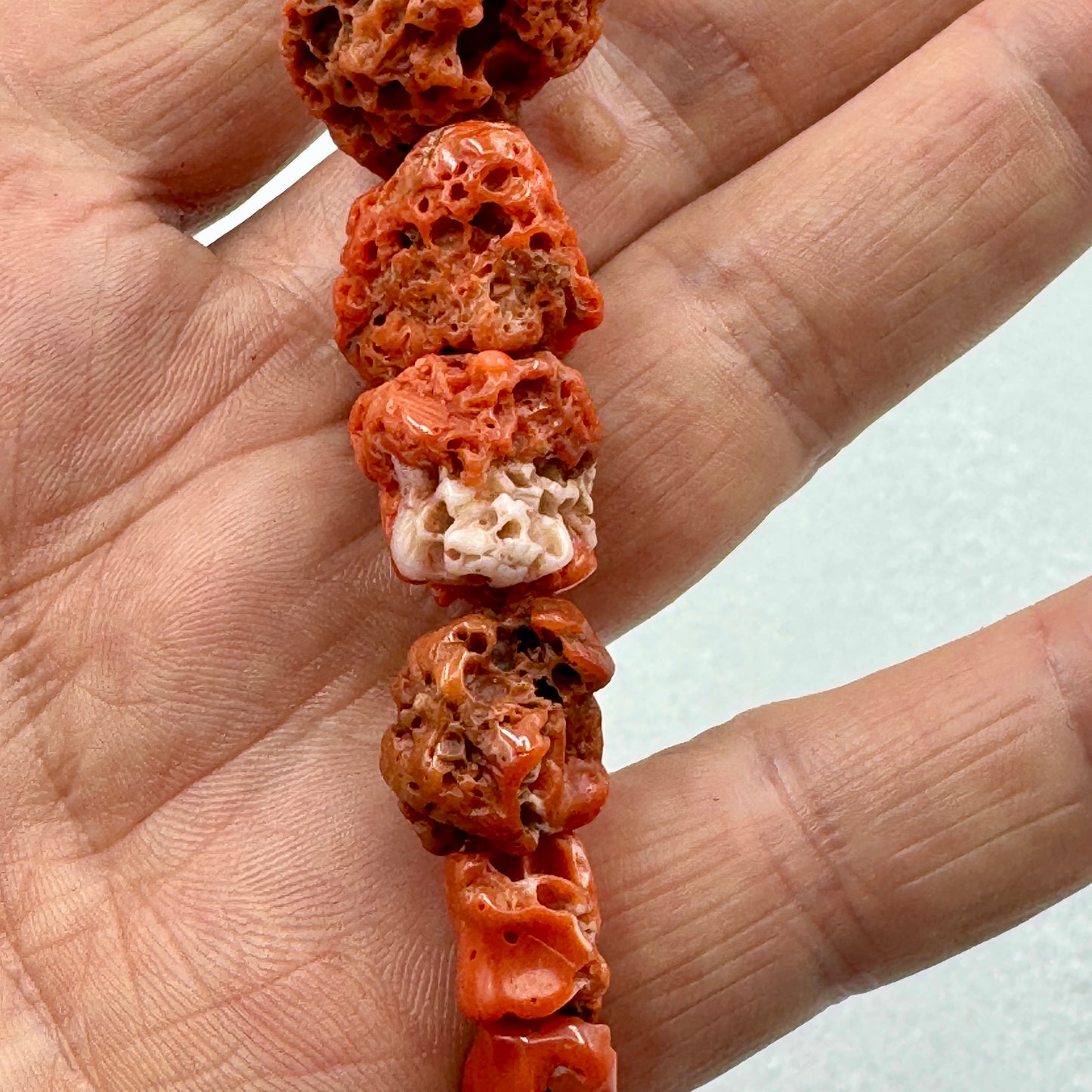 Coral Corinto Corallium Rubrum colgante con plata de ley