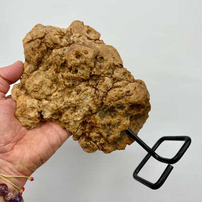 Amatista rodaja en base metálica 1,3 kg.