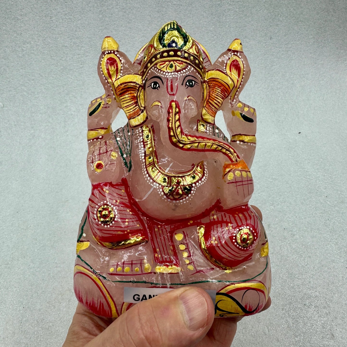 Ganesha 1,1 kg. cuarzo rosa