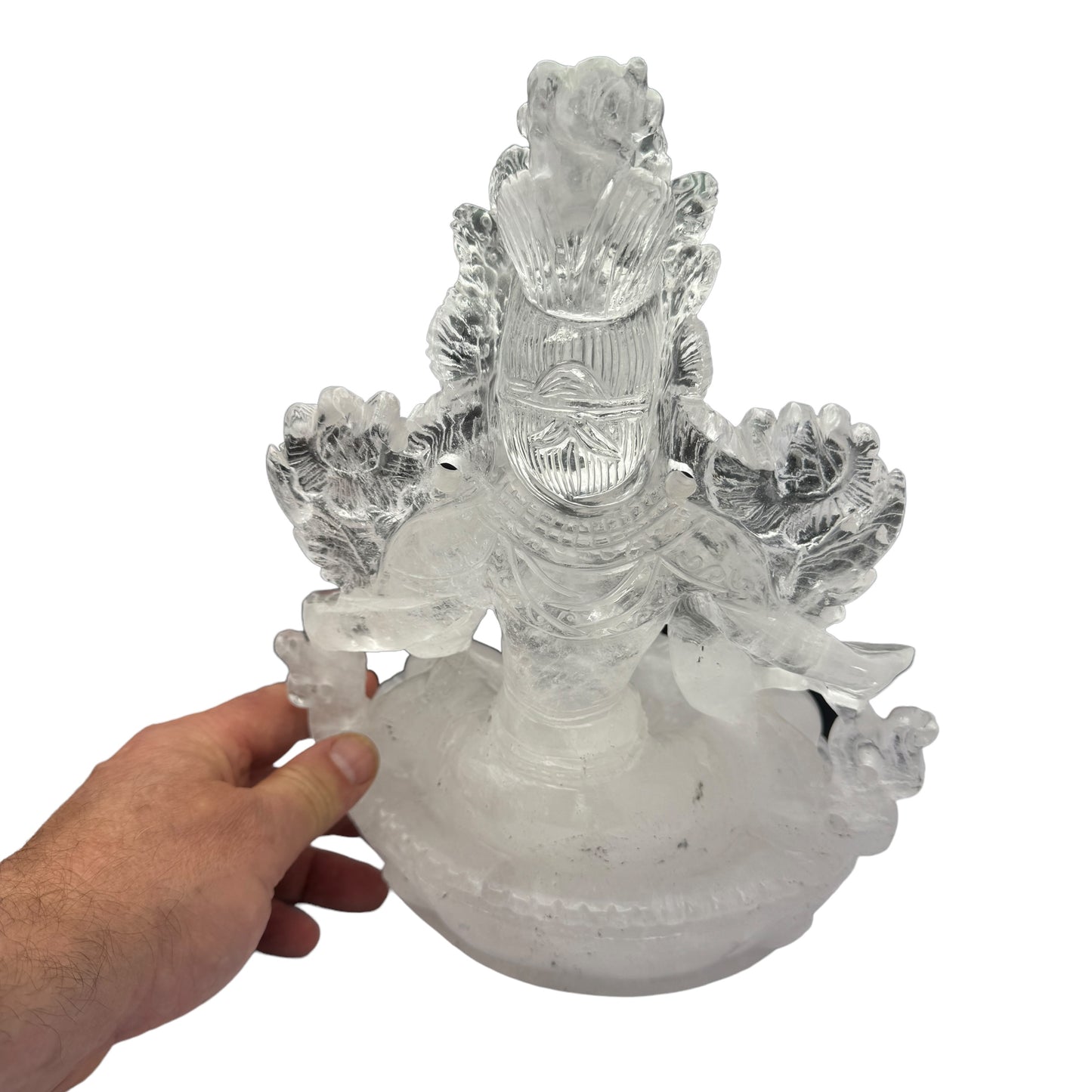 KWAN YIN CUARZO TALLADO A MANO GUAN YIN