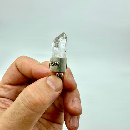 Himalayan quartz pendant in sterling silver