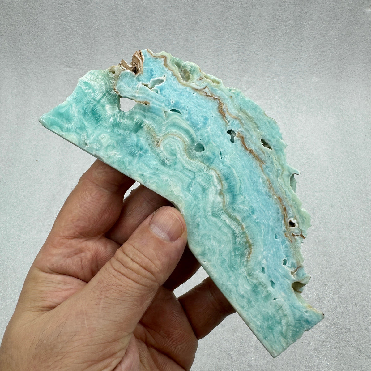 Aragonita azul rodaja Munay Minerales Mallorca