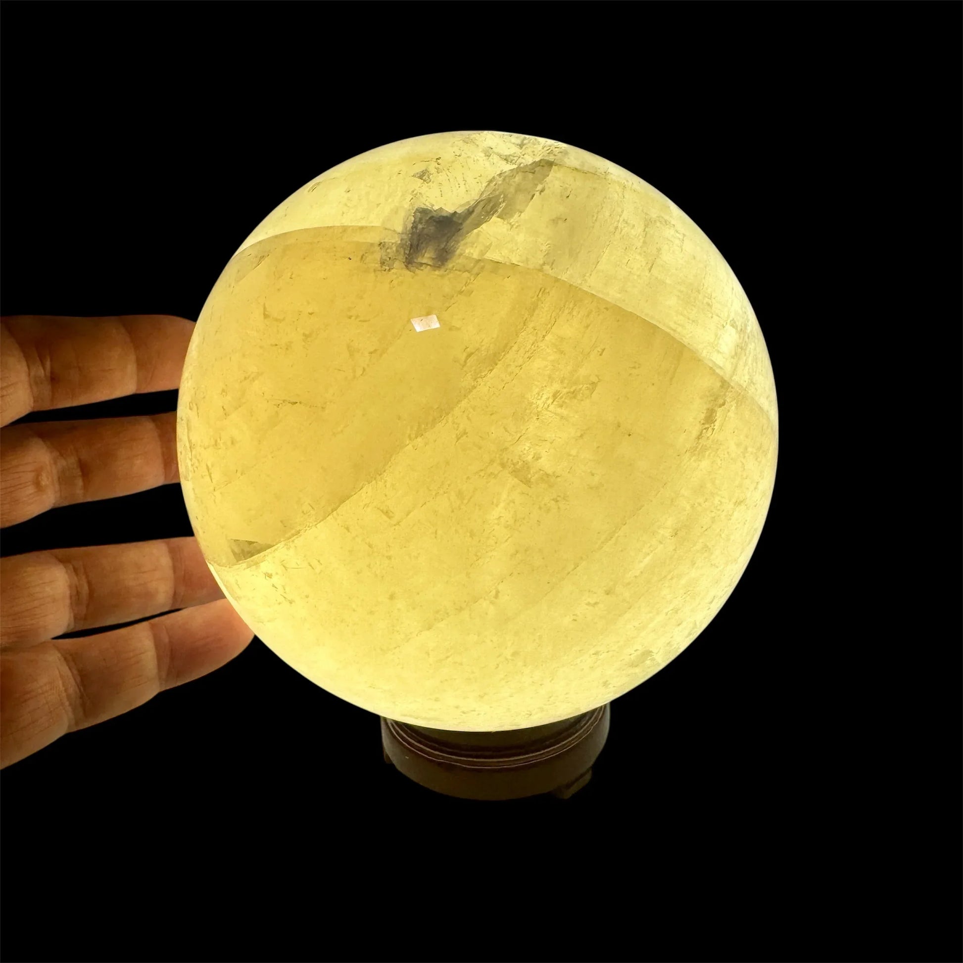 Calcita amarilla esfera 15 cm. 4,4 kg. - Munay Minerales Palma de Mallorca Spain 