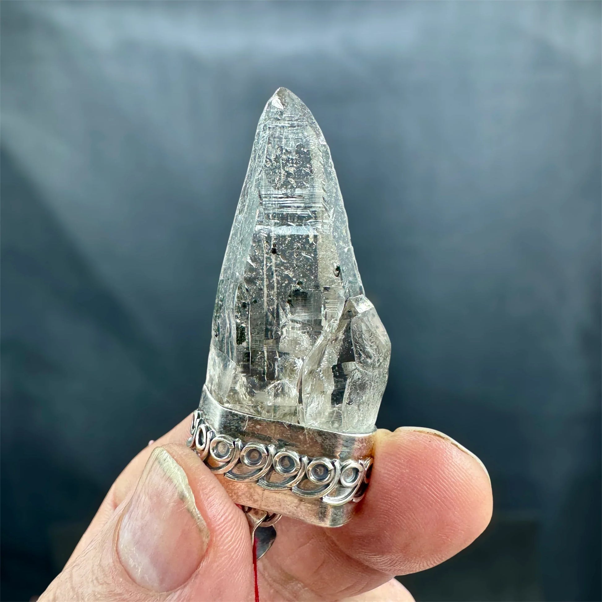 Colgante de cuarzo himalaya plata de ley - Munay Minerales Palma de Mallorca Spain 