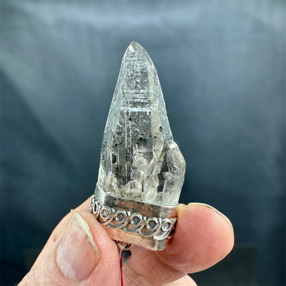 Colgante de cuarzo himalaya plata de ley - Munay Minerales Palma de Mallorca Spain 