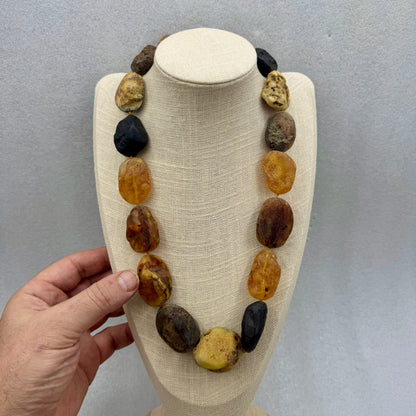 Ámbar báltico collar con cierre de plata de ley Munay Minerales Mallorca
