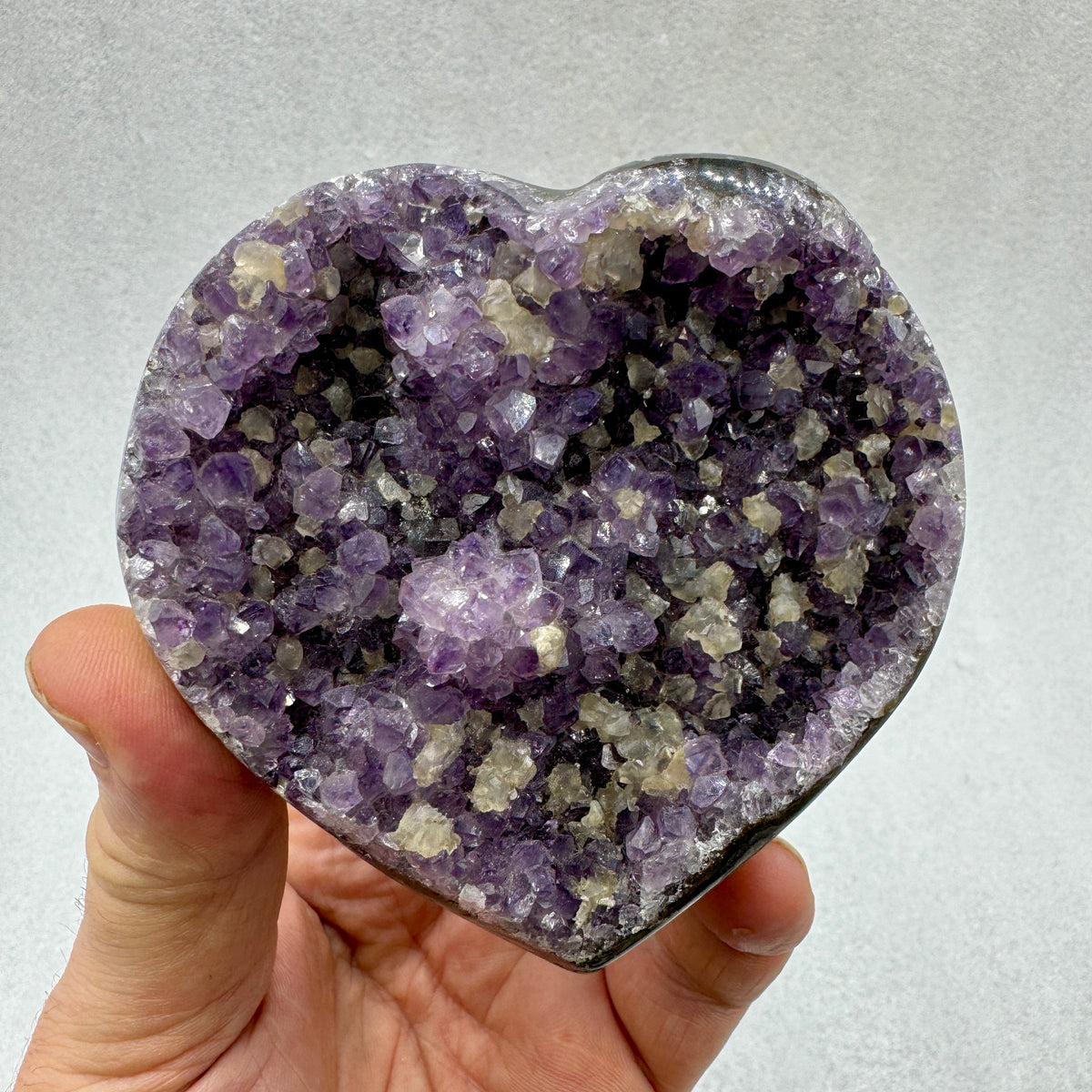 Drusa de amatista corazón Munay Minerales Mallorca Munay Minerales Mallorca