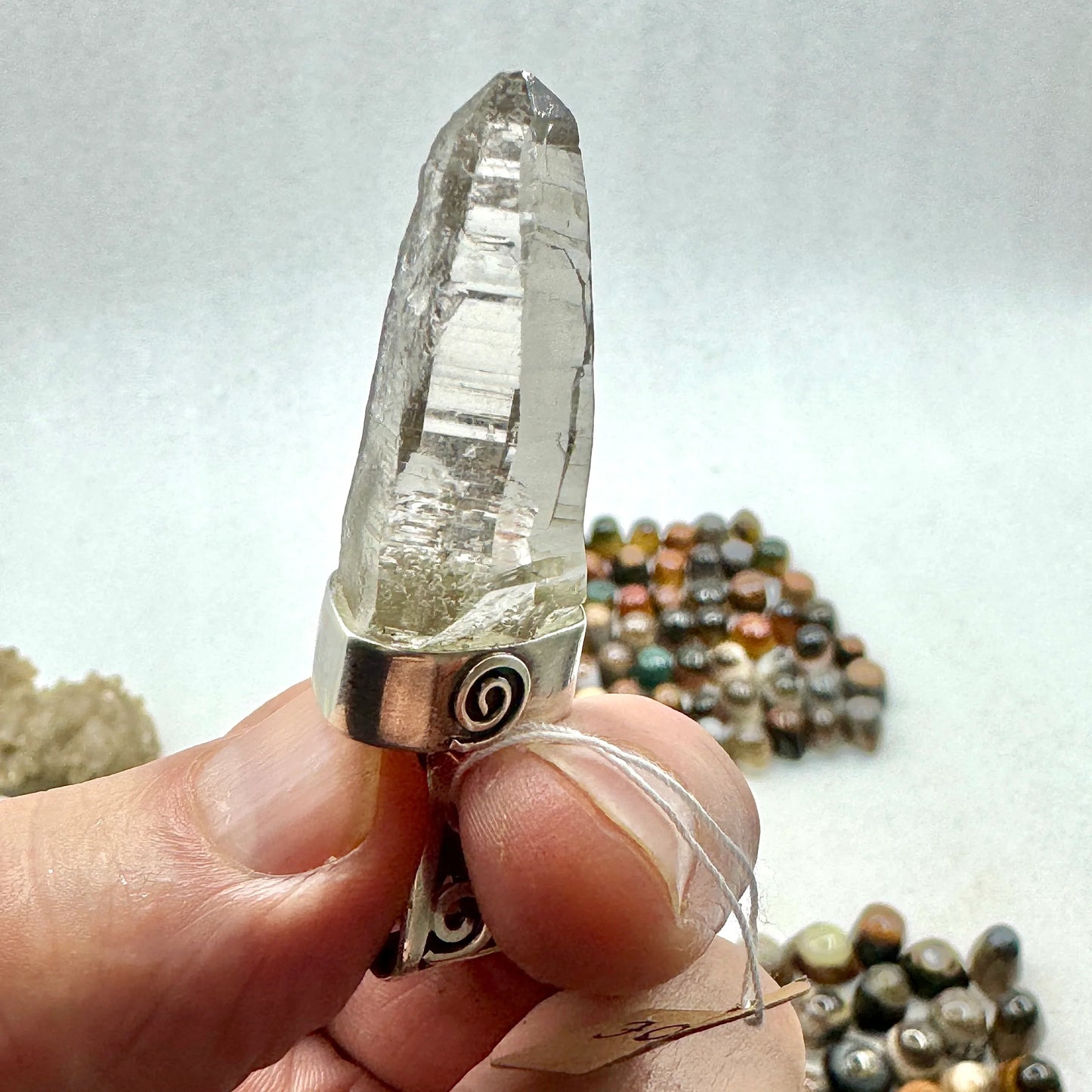 Colgantes de cuarzo Suiza plata de ley - Munay Minerales Palma de Mallorca Spain 
