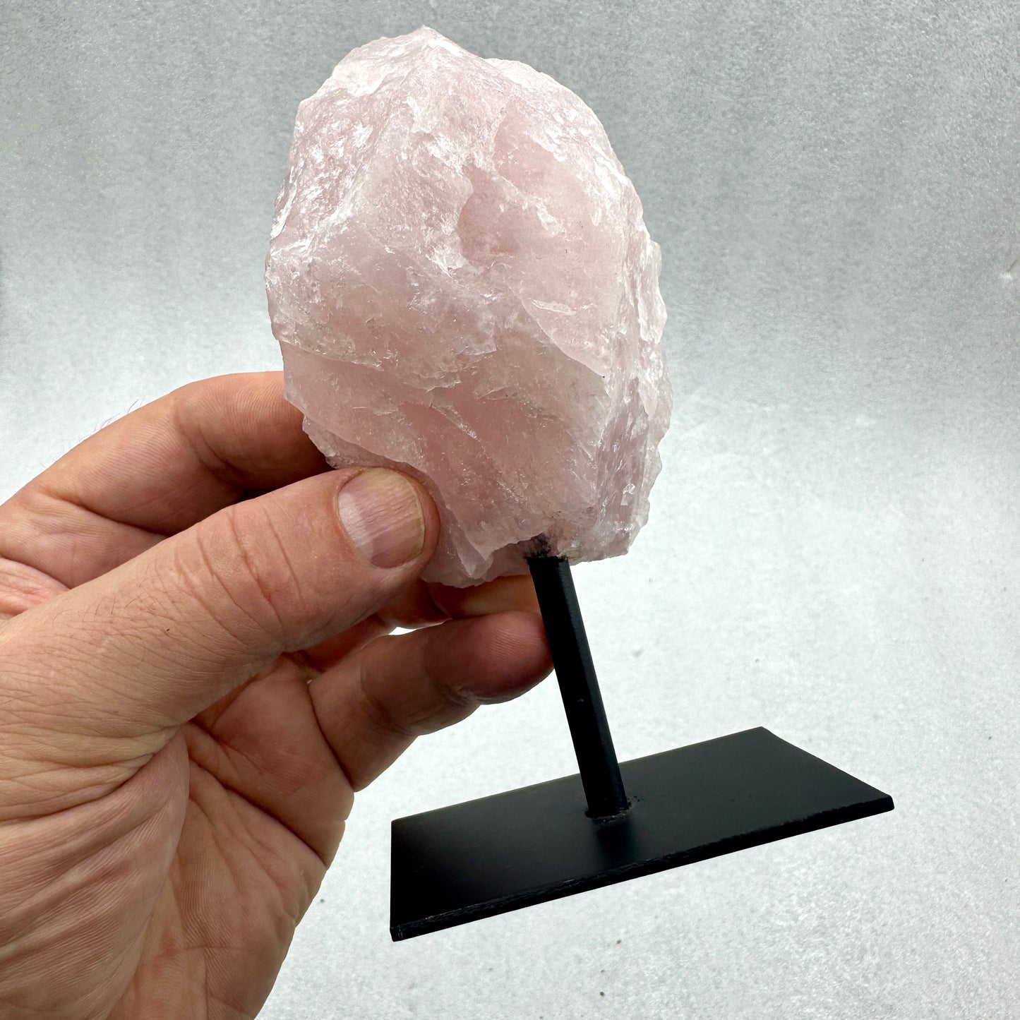 Cuarzo rosa en base metal