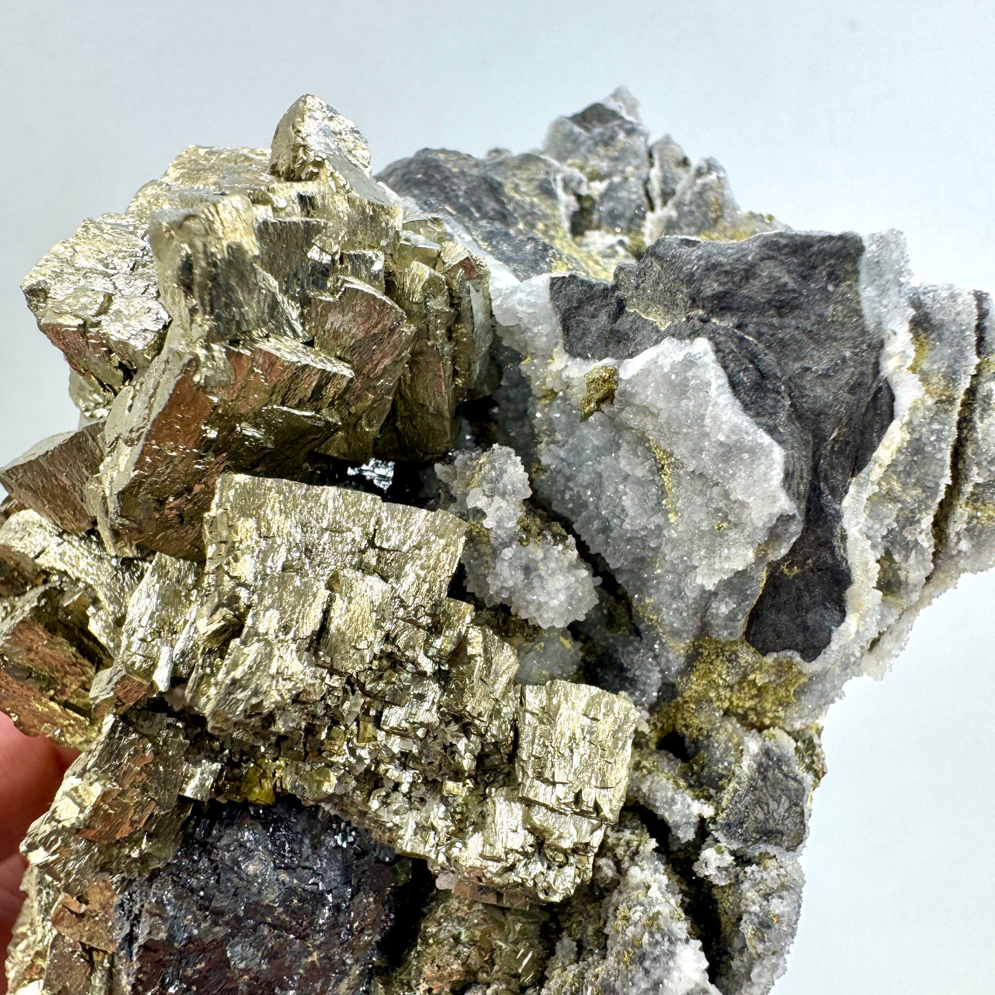 Pirita Marcasita Calcopirita cuarzo y galena Marruecos