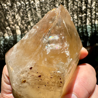 Elestial Citrine with Green Tourmaline