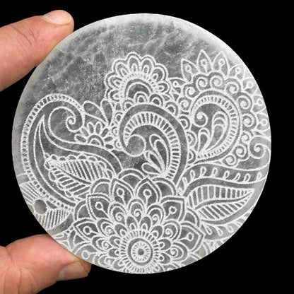 Selenita discos rodajas geometría sagrada y símbolos