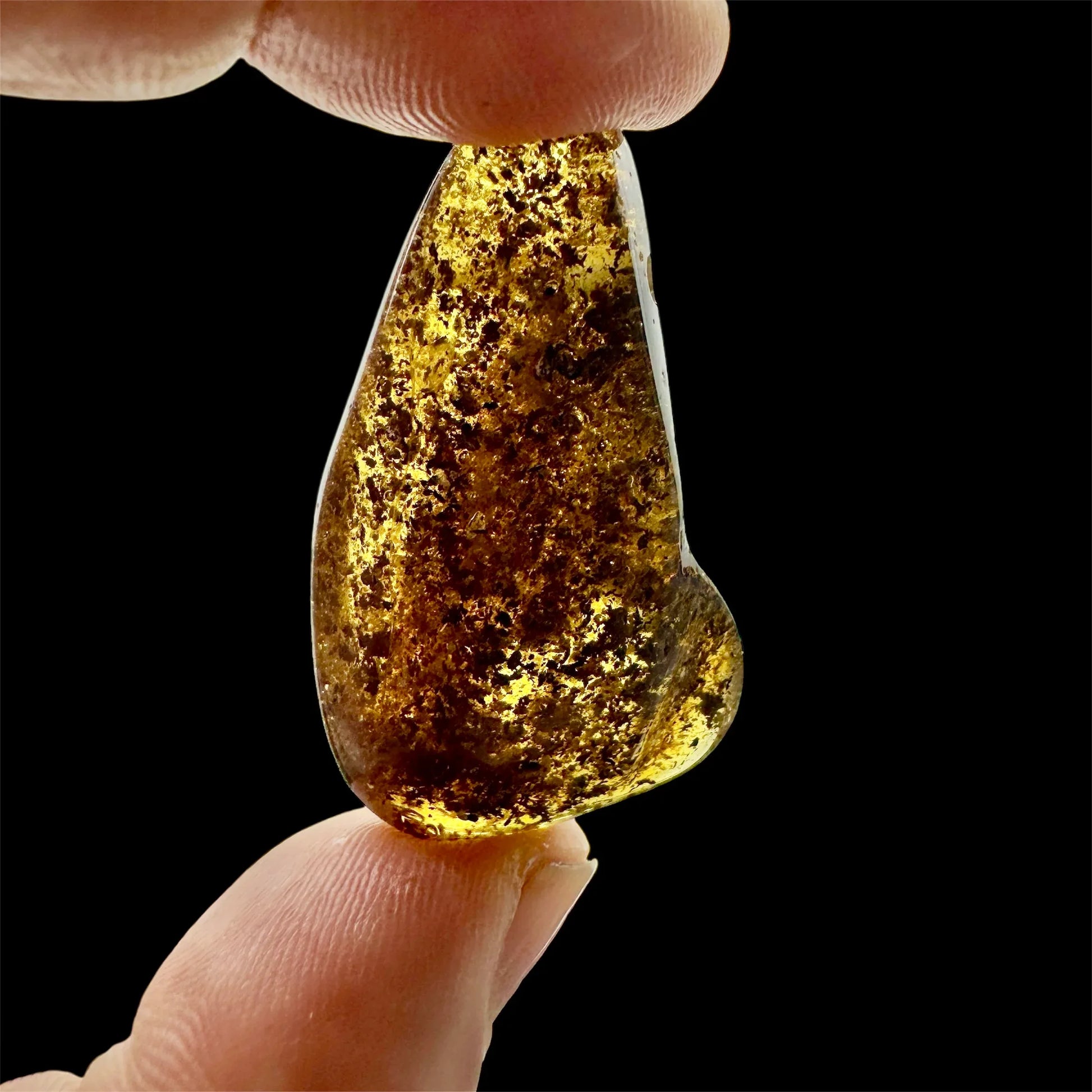 Colgantes de ambar báltico en cordón de piel - MUNAY MINERALES MALLORCA