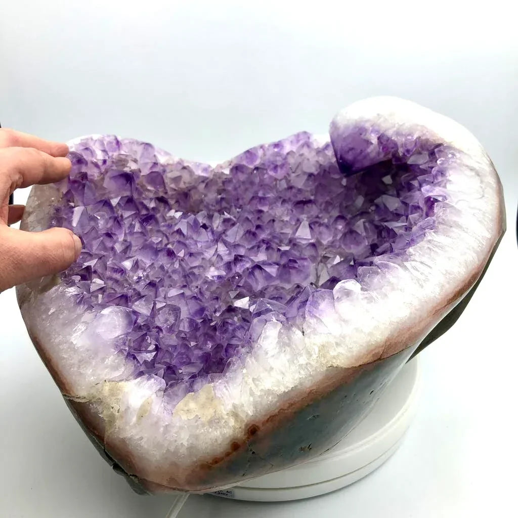 Drusa de amatista corazón 14 kg. Munay Minerales Mallorca - MUNAY MINERALES MALLORCA