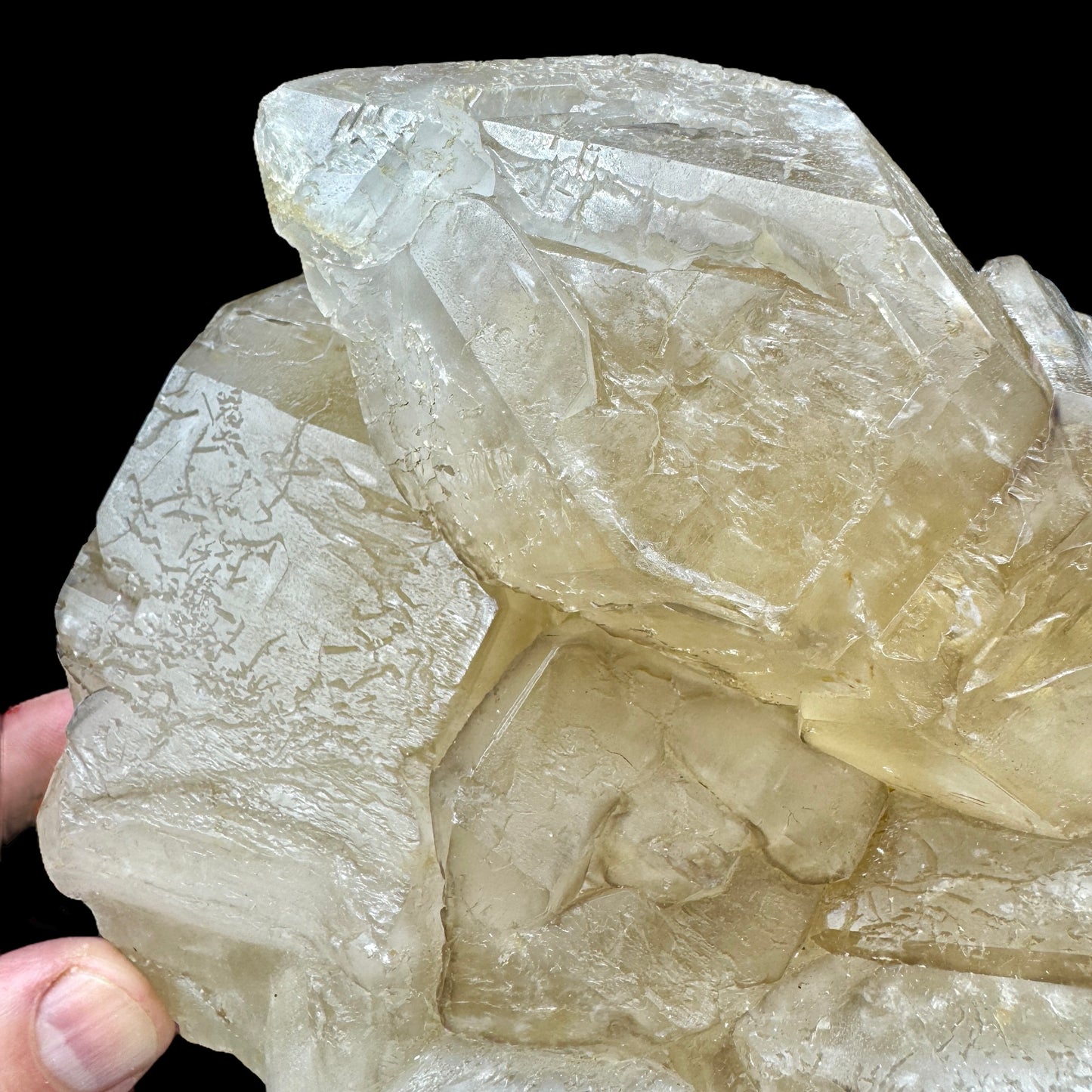 Citrino elestial cluster Citrine natural 4,8 kg. con turmalina negra