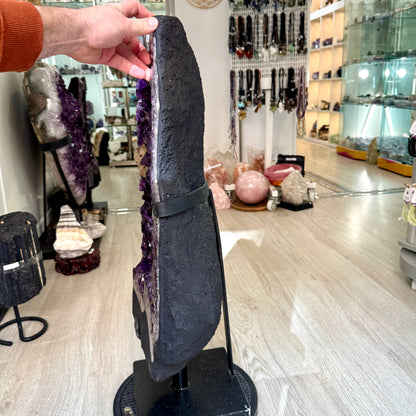 Complete amethyst geode, 2 pieces, 74 kg. Premium quality from Uruguay.