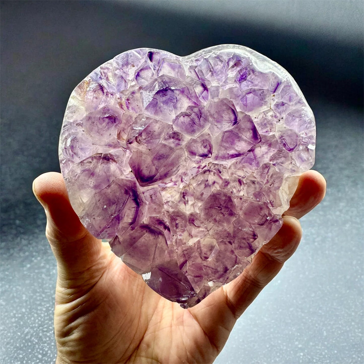 Drusa de amatista corazón Munay Minerales - Munay Minerales Palma de Mallorca Spain 