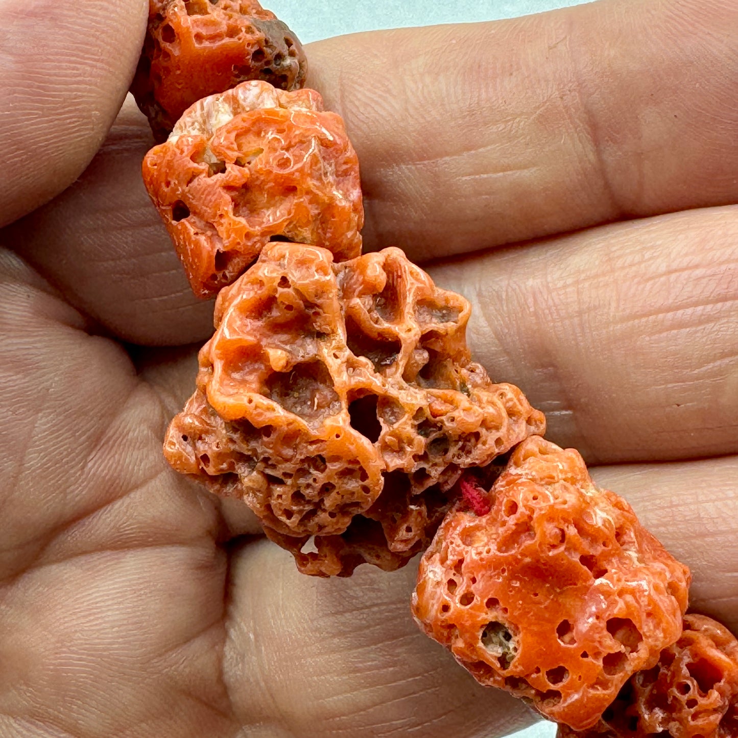Coral Corinto Corallium Rubrum colgante con plata de ley
