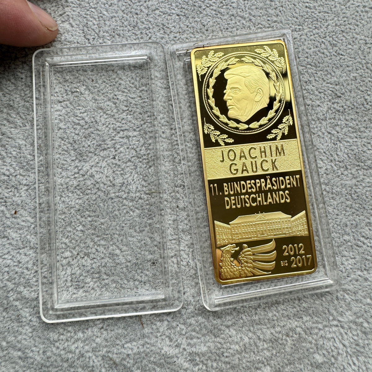 Placas color oro presidentes Alemania Munay Minerales Mallorca