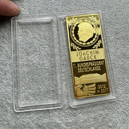 Placas color oro presidentes Alemania Munay Minerales Mallorca