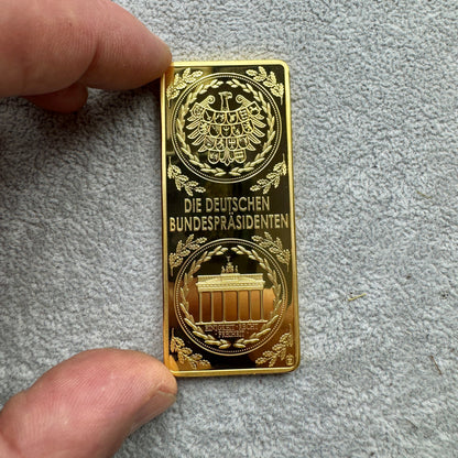 Placas color oro presidentes Alemania Munay Minerales Mallorca