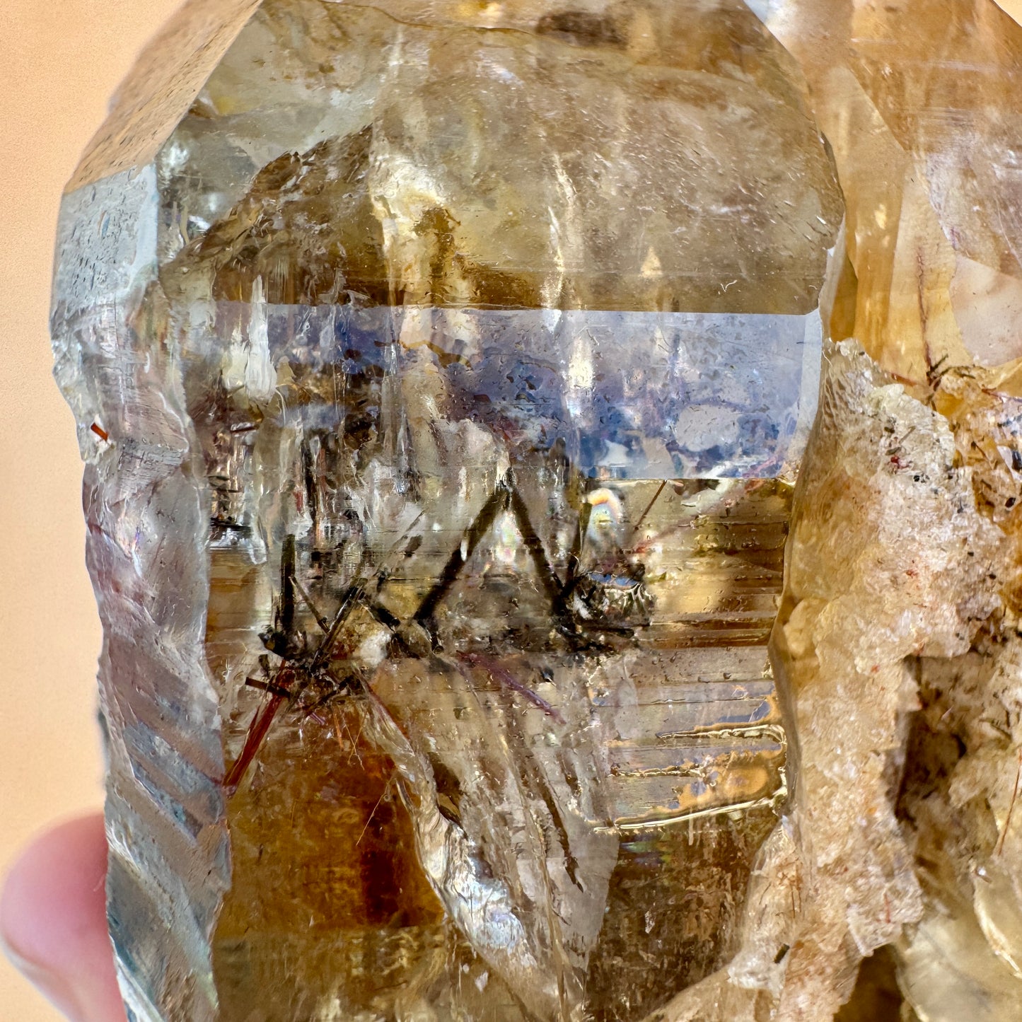 Cuarzo Himalaya con rutilo rojo sagenita Pakistán