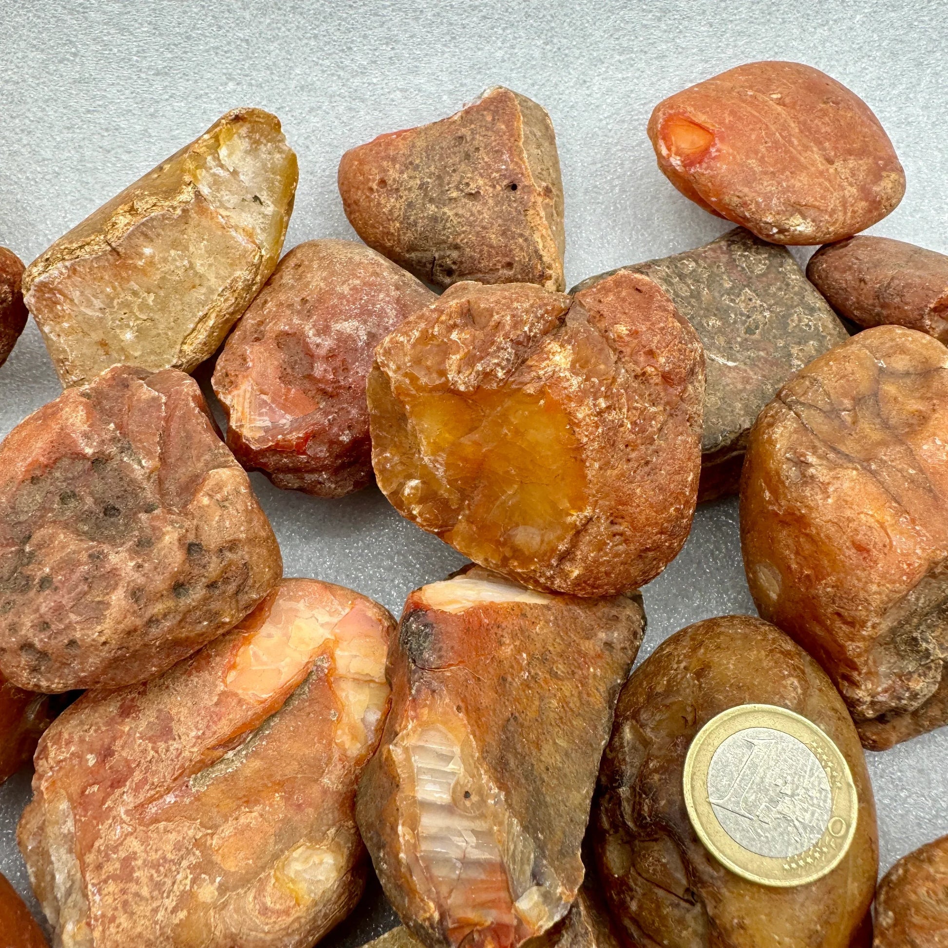 Ágata cornalina en bruto - Munay Minerales Palma de Mallorca Spain 