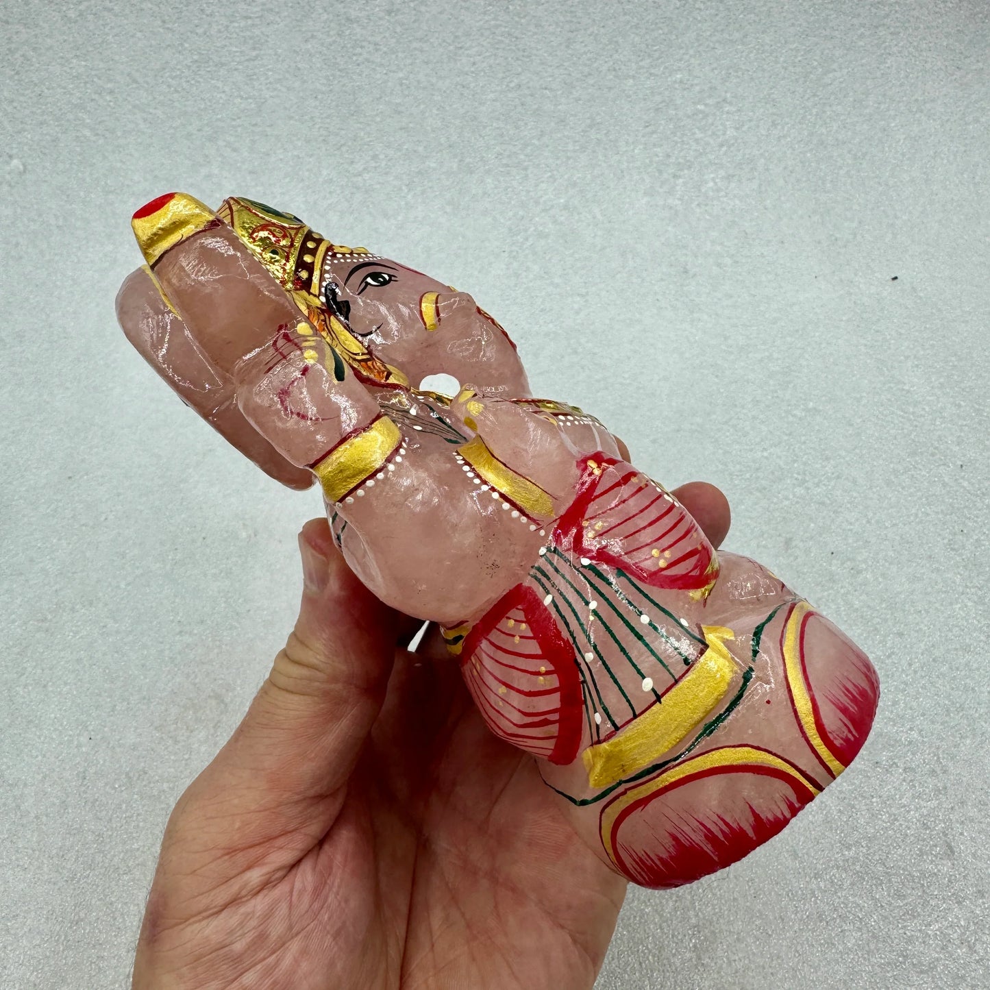 Ganesha 1,1 kg. cuarzo rosa