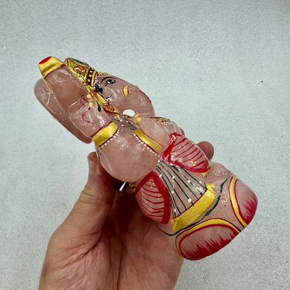 Ganesha 1,1 kg. cuarzo rosa