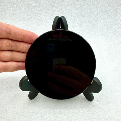 Espejo de obsidiana 100 mm. Obsidian mirror - Munay Minerales Palma de Mallorca Spain 