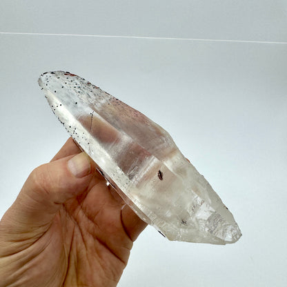 Lemurian Master Quartz with Hematite