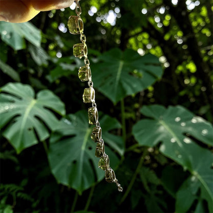 Moldavita tektita pulsera plata de ley
