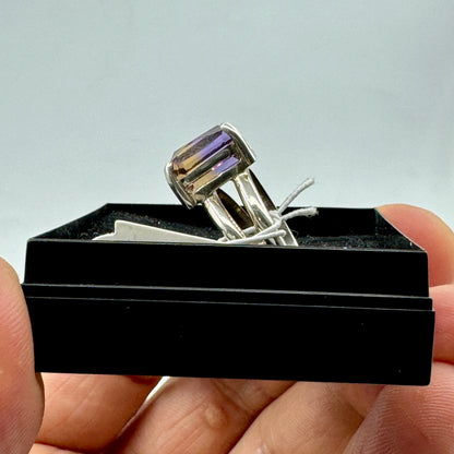 Ametrine ring in sterling silver