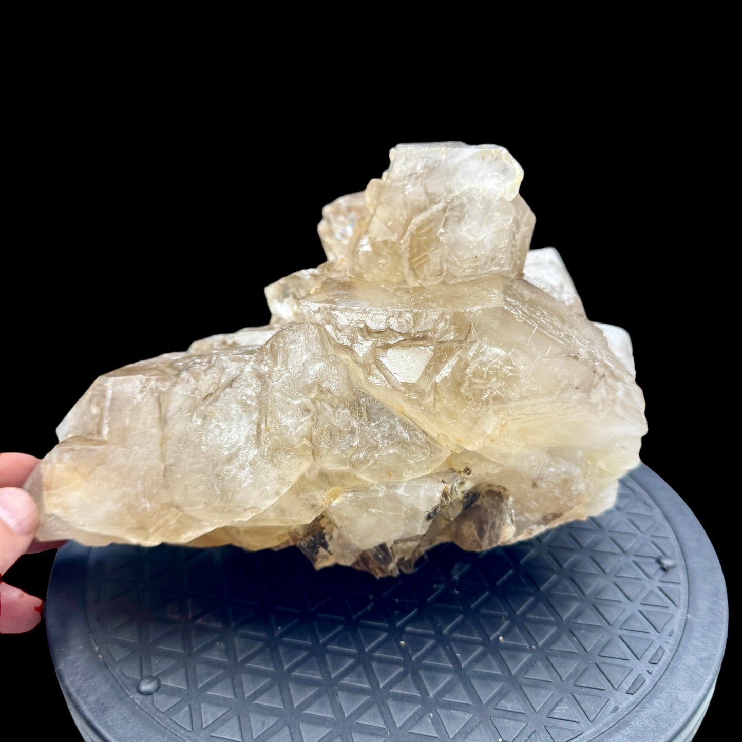 Citrino elestial cluster Citrine natural 4,8 kg. con turmalina negra