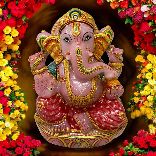 Dios Ganesha Ganesh Ganapati 10 kg. cuarzo rosa