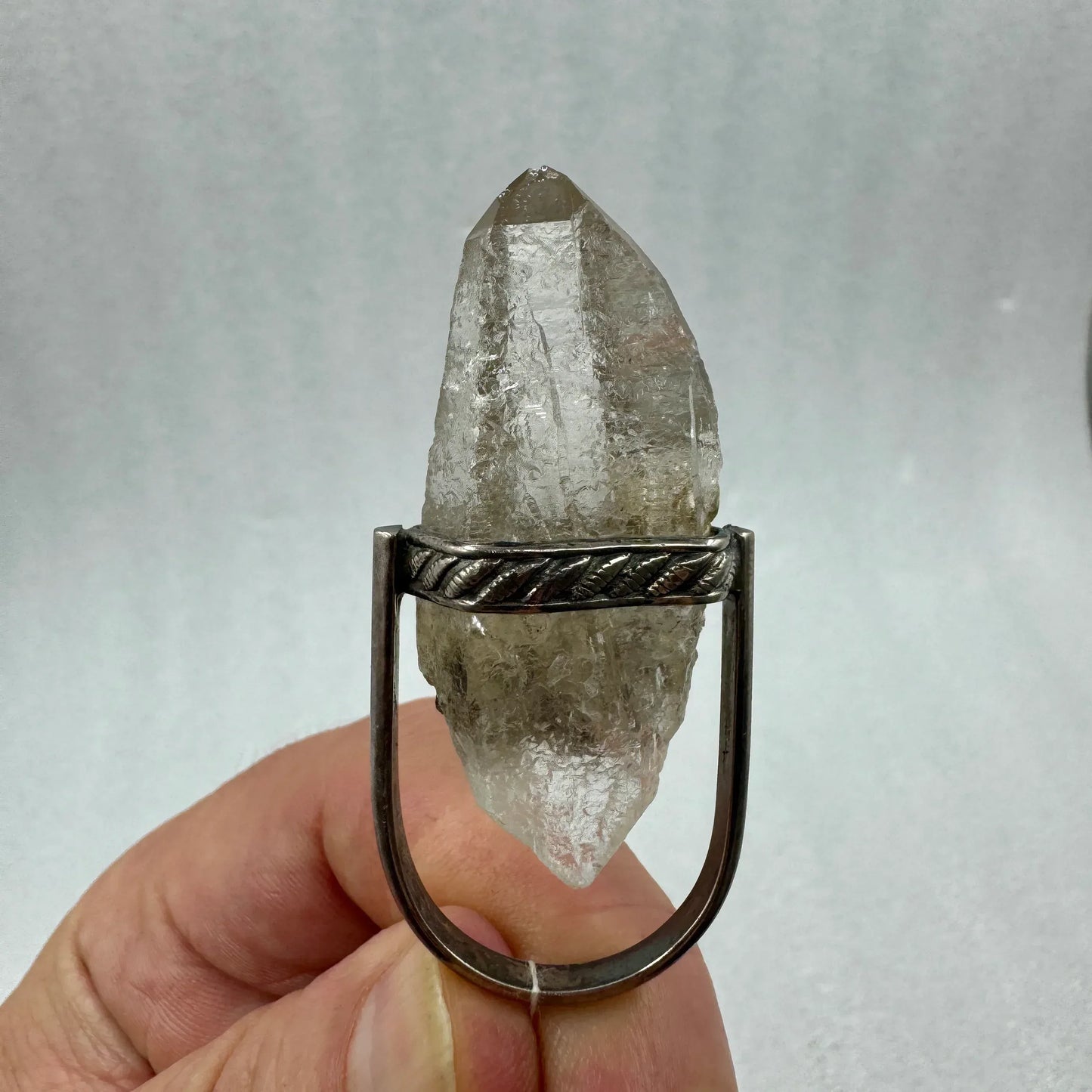 Colgante de cuarzo Himalaya plata de ley - Munay Minerales Palma de Mallorca Spain 