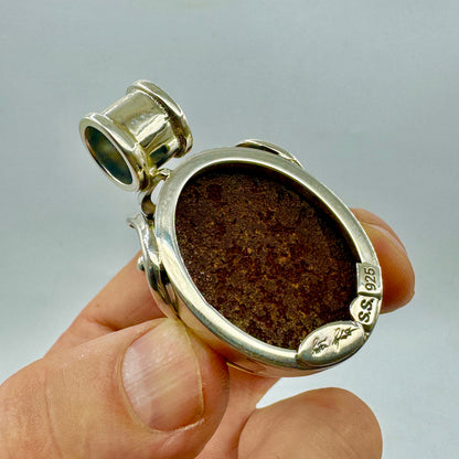 Baltic amber pendant in sterling silver