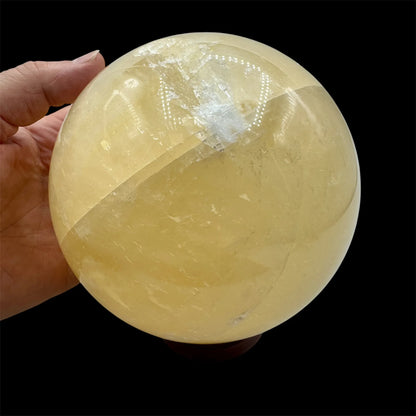 Calcita amarilla esfera 15 cm. 4,4 kg. - Munay Minerales Palma de Mallorca Spain 