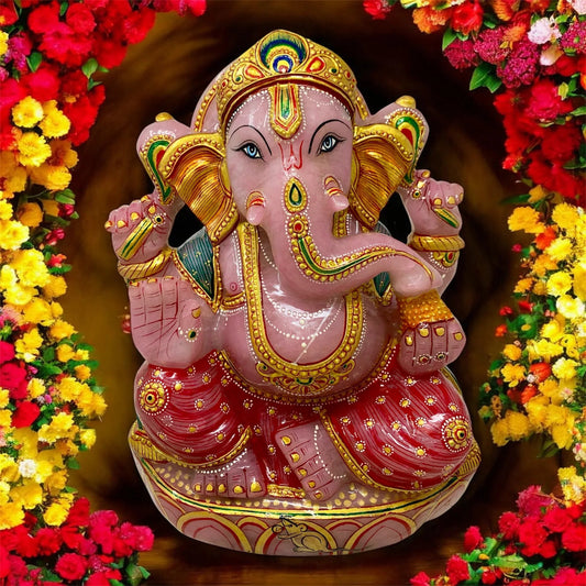 Dios Ganesha Ganesh Ganapati 10 kg. cuarzo rosa Munay Minerales Mallorca