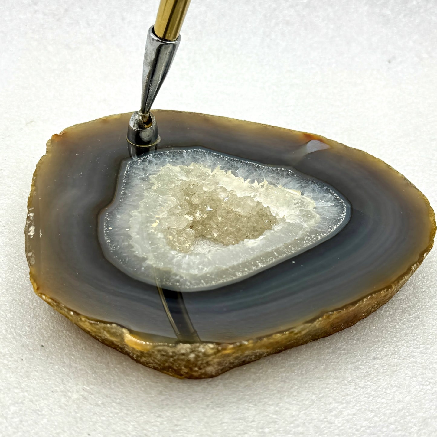 Ágata rodaja porta bolígrafo PRECIO REMATE! - Munay Minerales Palma de Mallorca Spain 