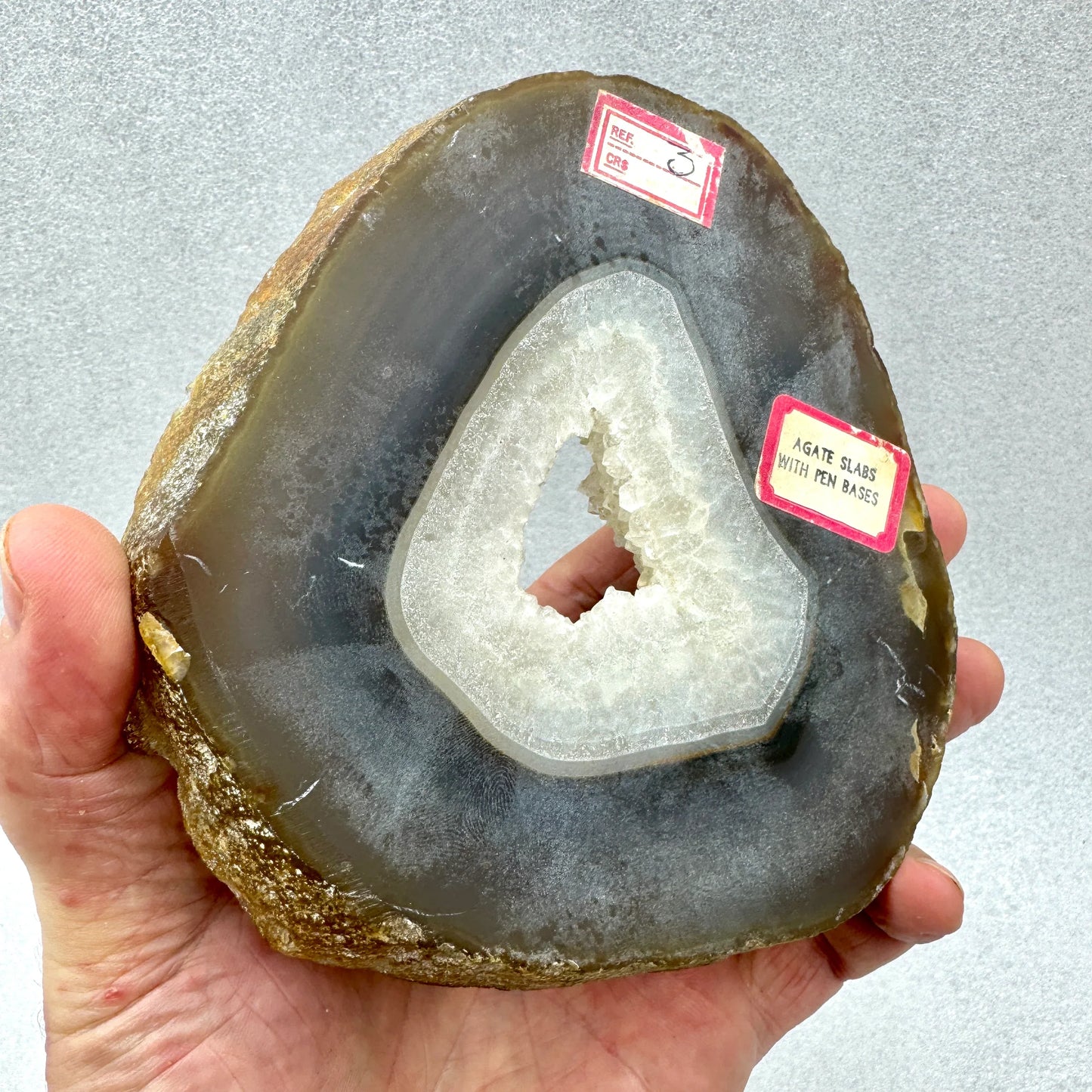 Ágata rodaja porta bolígrafo PRECIO REMATE! - Munay Minerales Palma de Mallorca Spain 