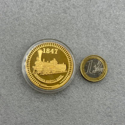Medalla conmemorativa ferrocarril alemán Munay Minerales Mallorca