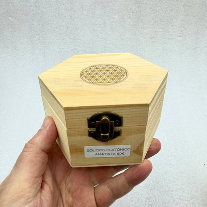 Sólidos platónicos de amatista + extra Merkaba Munay Minerales Mallorca